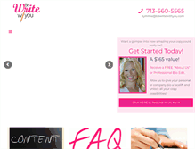 Tablet Screenshot of bewritewithyou.com